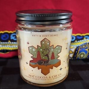 New Bath and Body Works Single Wick Candle Hot Cocoa & Cream